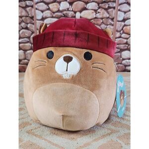 Squishmallow Official Kellytoy Squishy Soft Plush Toy (8 Inch, Chip the Beaver)